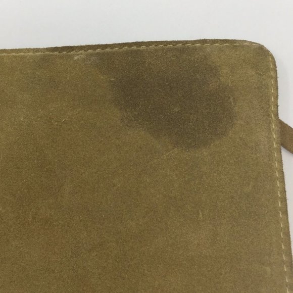 Andrea Mabiani Tan Suede Leather Zipper Pouch - Picture 5 of 7